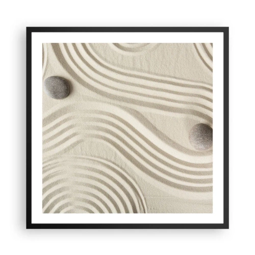 Poster in cornice nera - Il tocco del calore - 60x60 cm