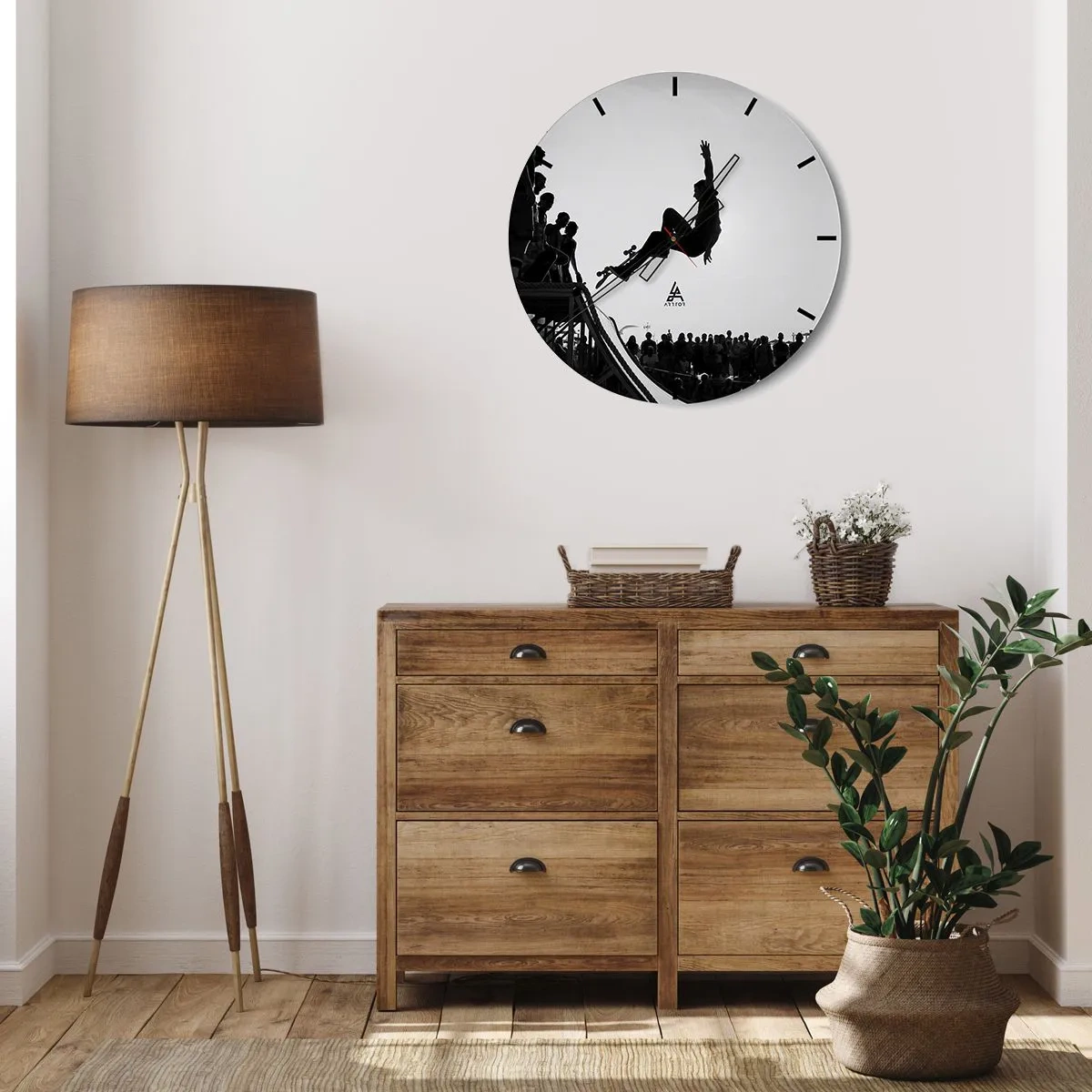 Orologio da parete - Orologio in Vetro - Protagonisti e spettatori - 30x30 cm