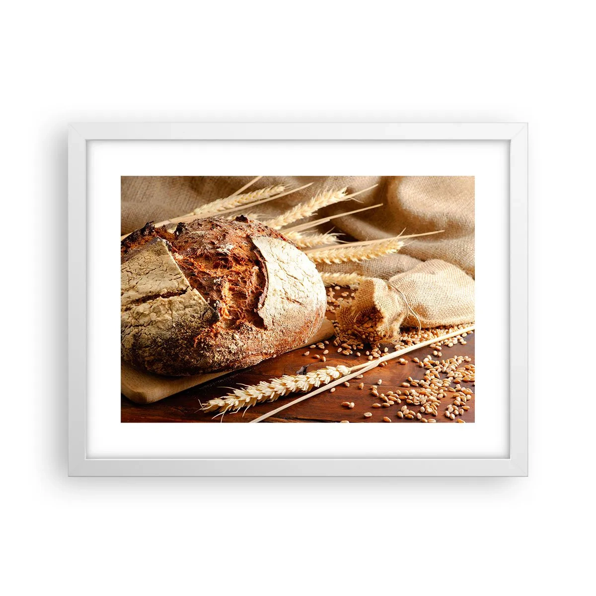 Poster in cornice bianca - Appetitoso, profumato, croccante - 40x30 cm