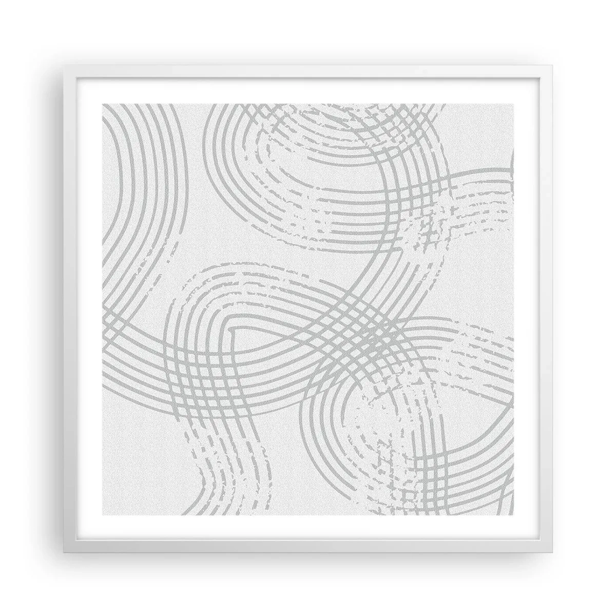 Poster in cornice bianca - Non vi è una via diritta - 60x60 cm