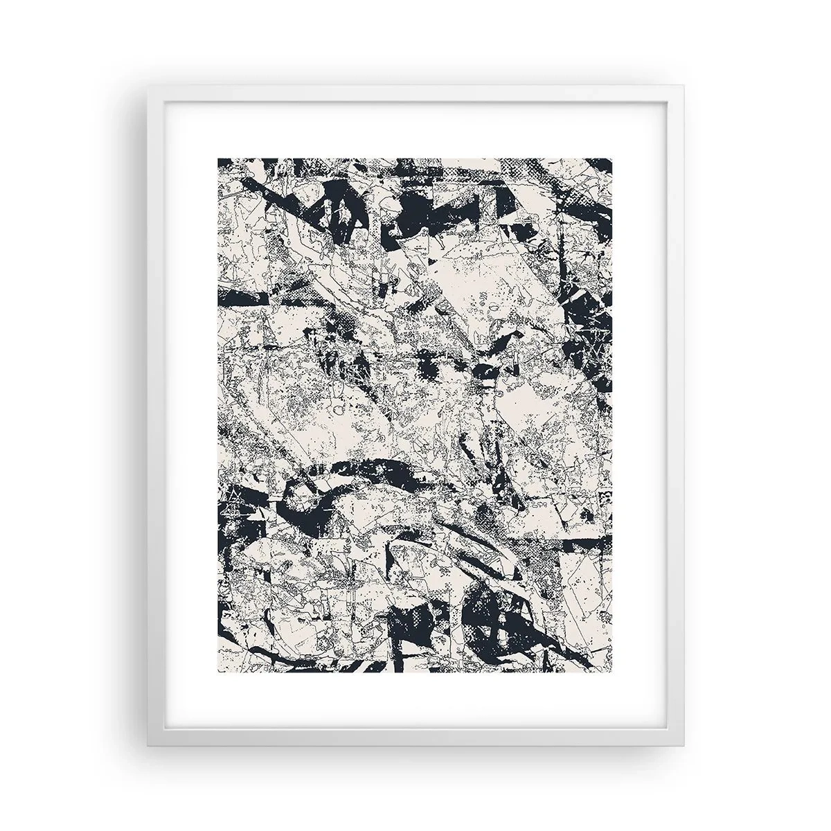 Poster in cornice bianca - La compenetrazione degli opposti - 40x50 cm