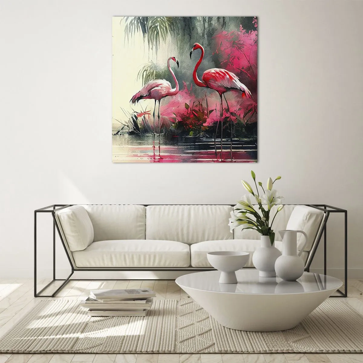 Quadro su vetro - Lezione di naturale eleganza  - 40x40 cm