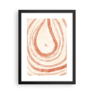 Poster in cornice nera - Cerchi di corallo - 30x40 cm