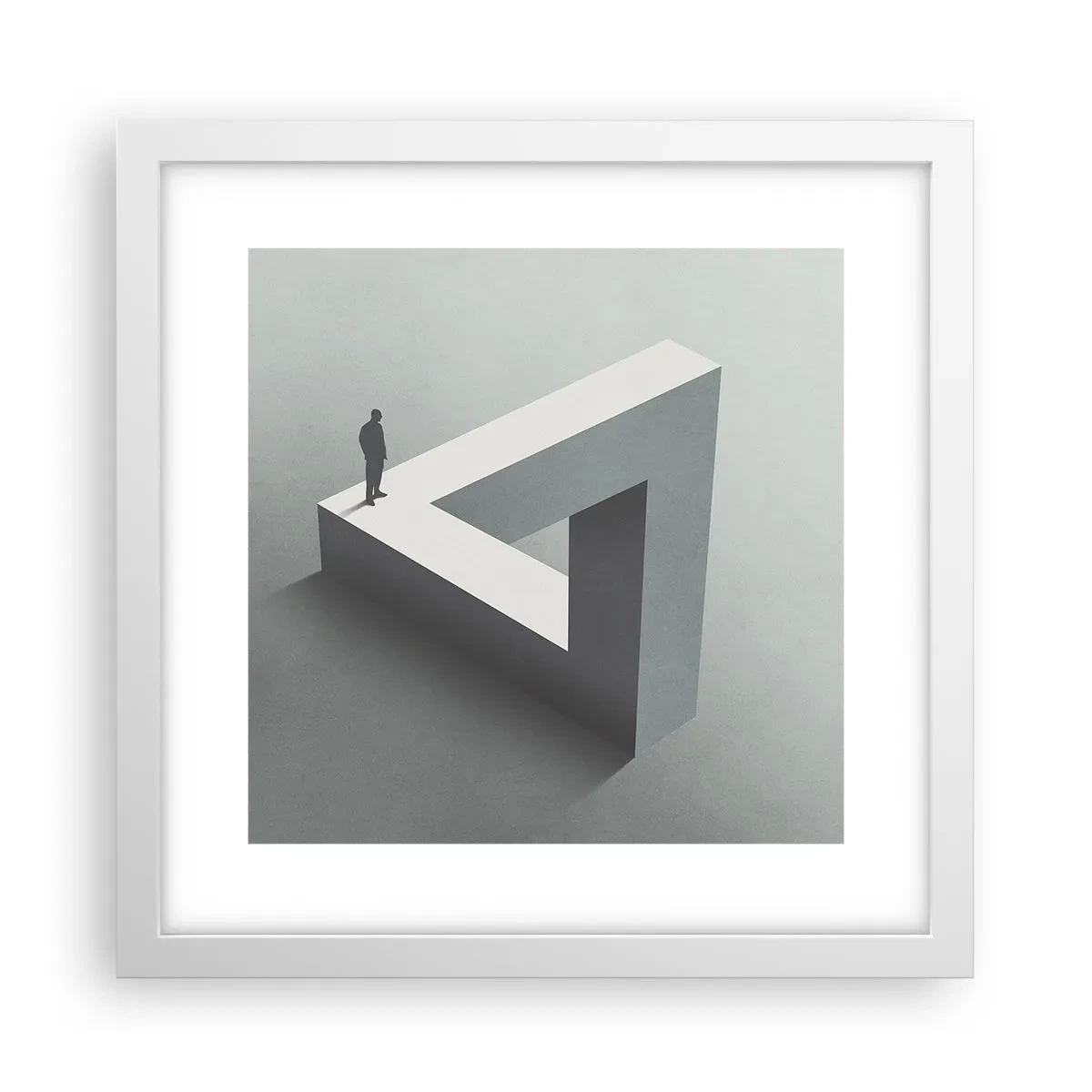 Poster in cornice bianca - Eppure è possibile - 30x30 cm