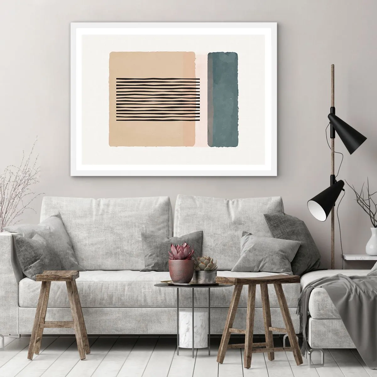 Poster in cornice bianca - Tutto a posto - 91x61 cm