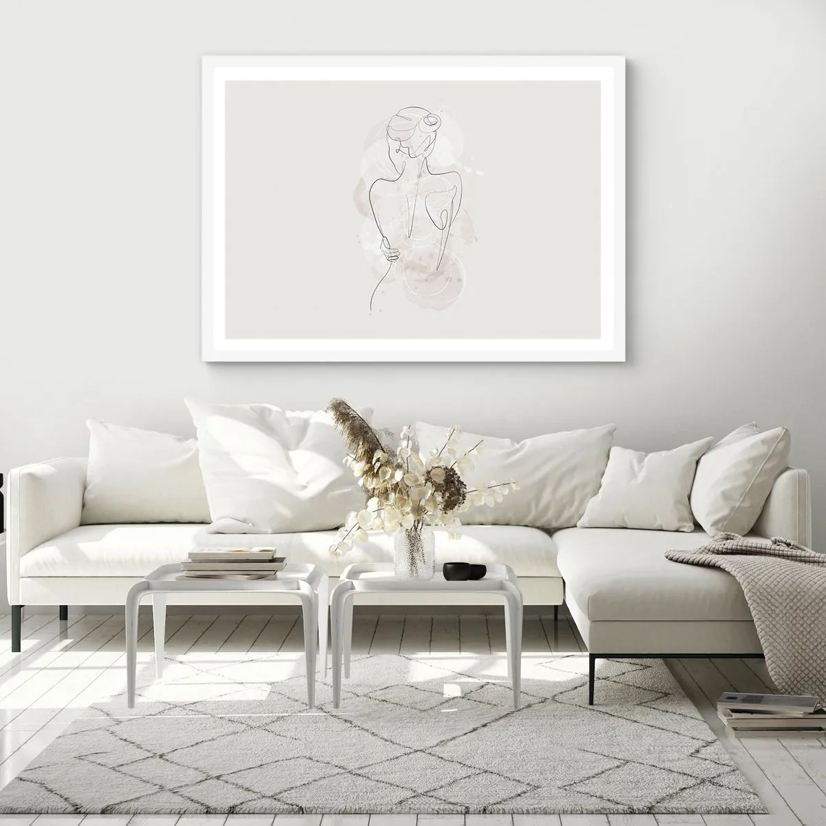 Poster in cornice bianca - Come uno strumento delicato - 91x61 cm