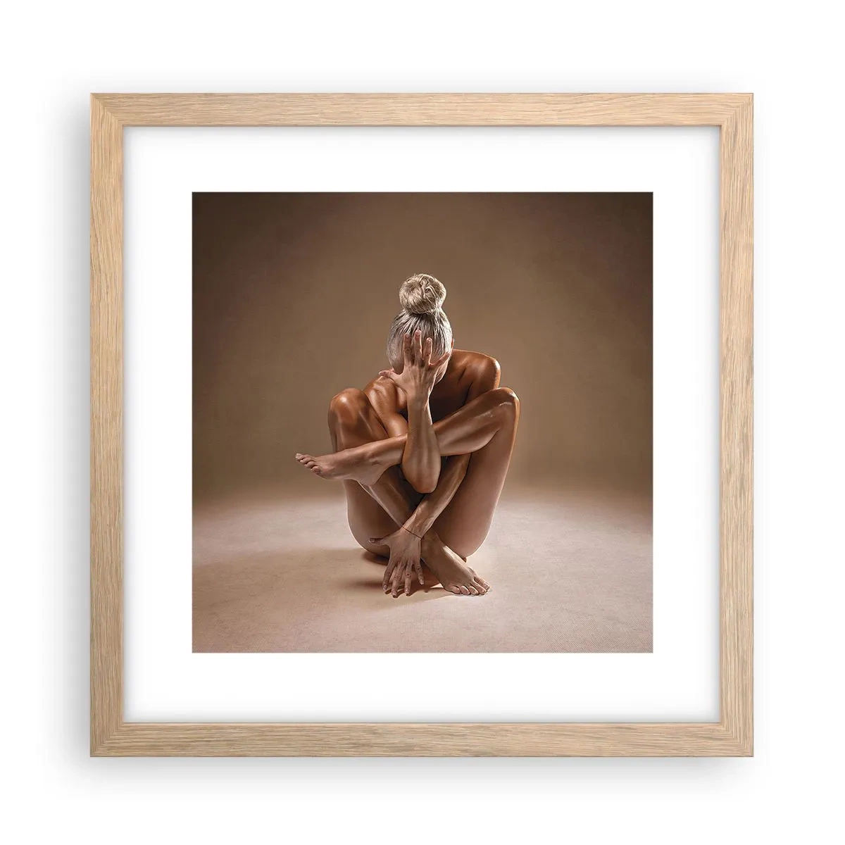 Poster in cornice rovere chiaro - Unità di corpo e anima - 30x30 cm