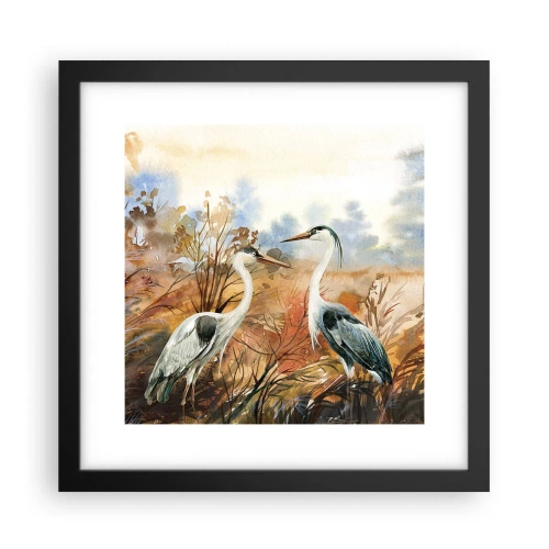 Poster in cornice nera - Dove in autunno? - 30x30 cm