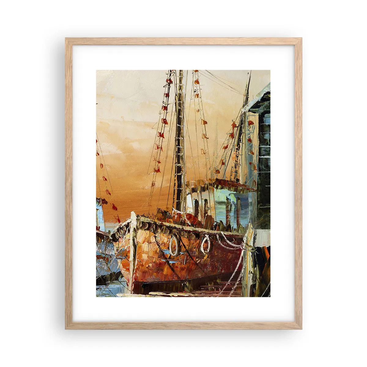 Poster in cornice rovere chiaro - Ritorno tranquillo - 40x50 cm