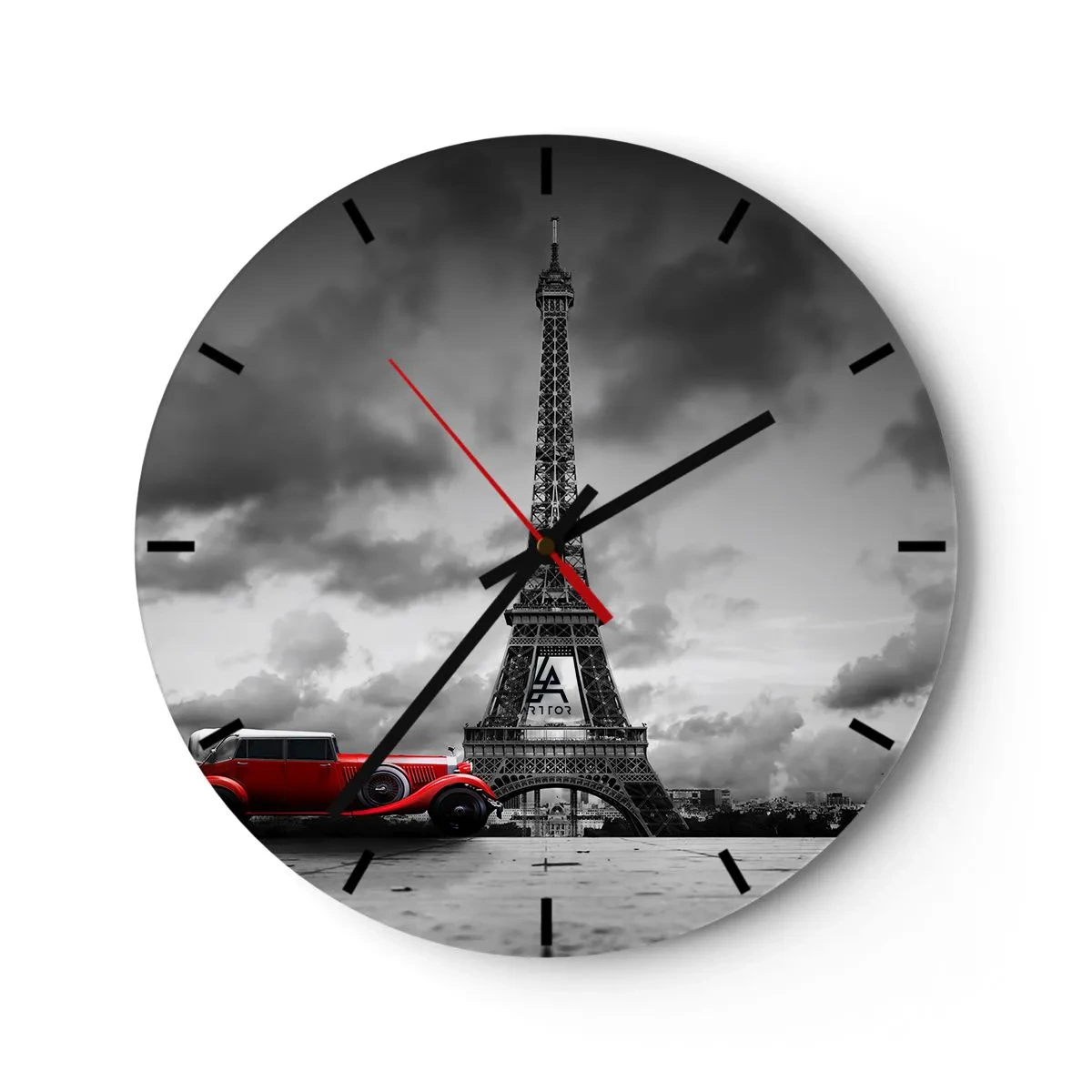 Orologio da parete - Orologio in Vetro - Non molto tempo fa a Parigi - 30x30 cm