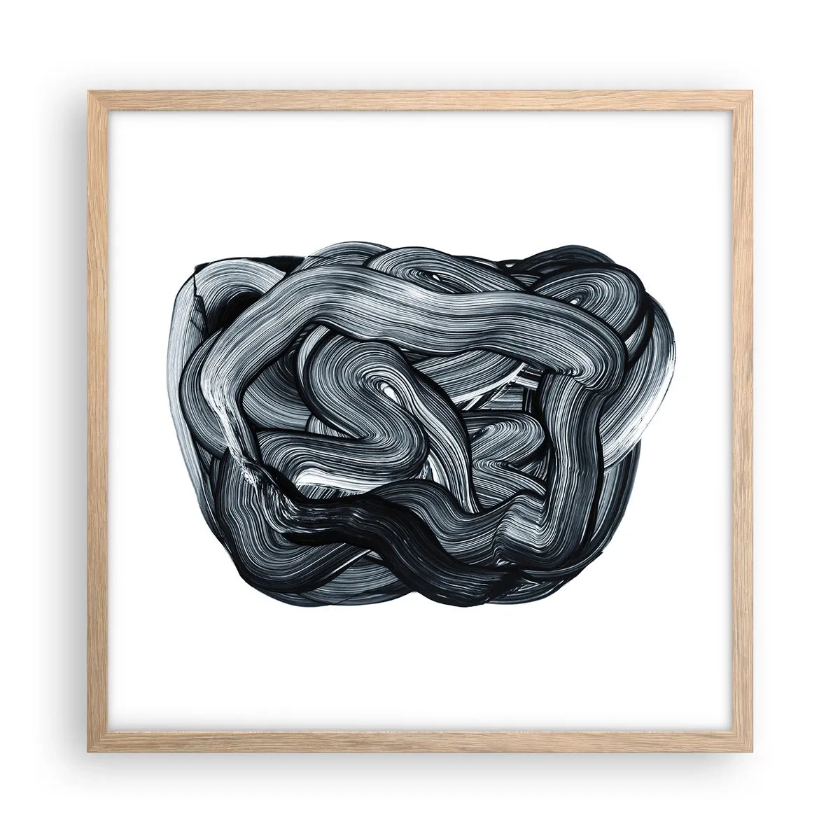 Poster in cornice rovere chiaro - Non è così semplice - 50x50 cm