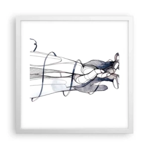 Poster in cornice bianca - Studio del tocco - 40x40 cm