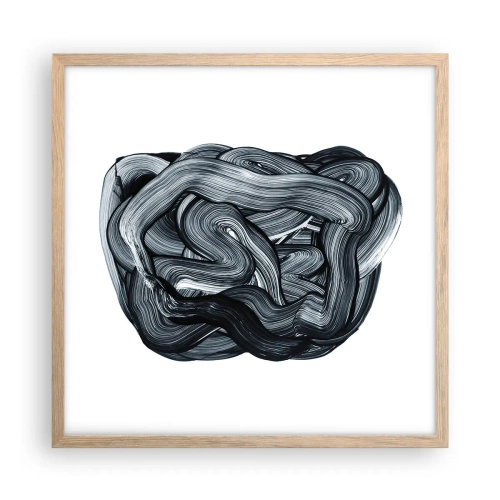 Poster in cornice rovere chiaro - Non è così semplice - 50x50 cm