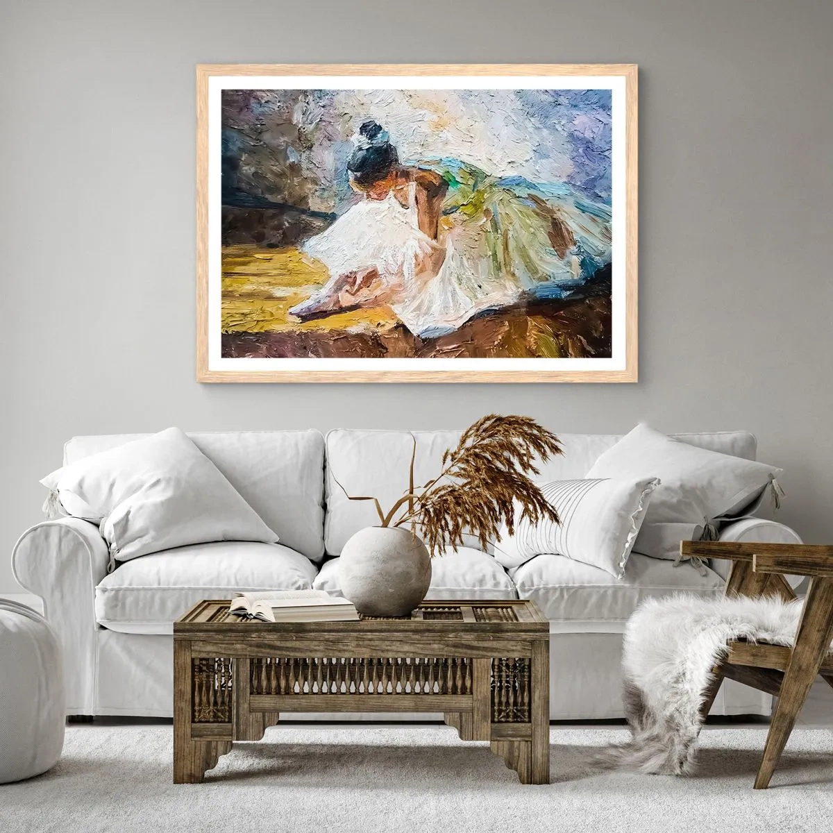 Poster in cornice rovere chiaro - Dal quadro di Degas - 91x61 cm