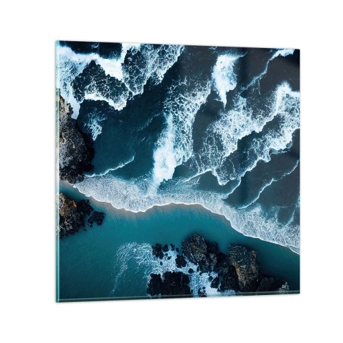 Quadro su vetro - Avvolte dalle onde - 60x60 cm
