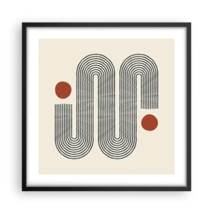 Poster in cornice nera - Dall'inizio alla fine - 50x50 cm