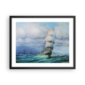 Poster in cornice nera - Con il vento in favore - 50x40 cm