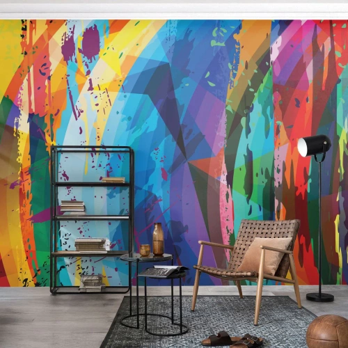 Fotomurali Standard Eco - Capogiro di colori - Astrazione, Pezzo, Arte Moderna - 200x140 cm
