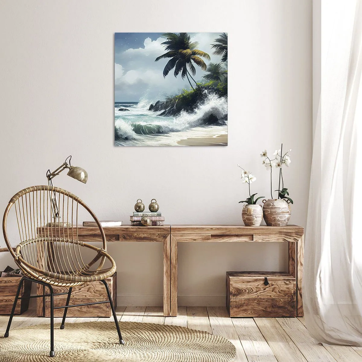 Quadro su tela - Stampe su Tela - Sulla riva tropicale - 70x70 cm