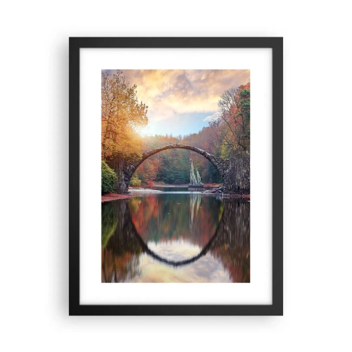 Poster in cornice nera - Dall'altro lato dello specchio - 30x40 cm