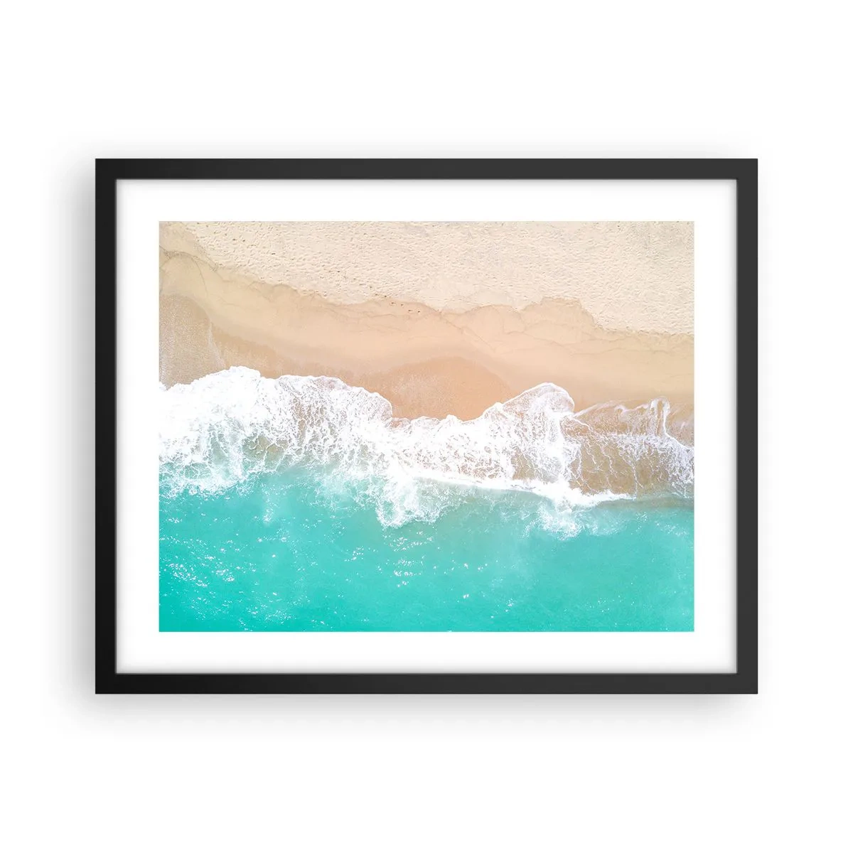 Poster in cornice nera - Un tocco carezzevole - 50x40 cm