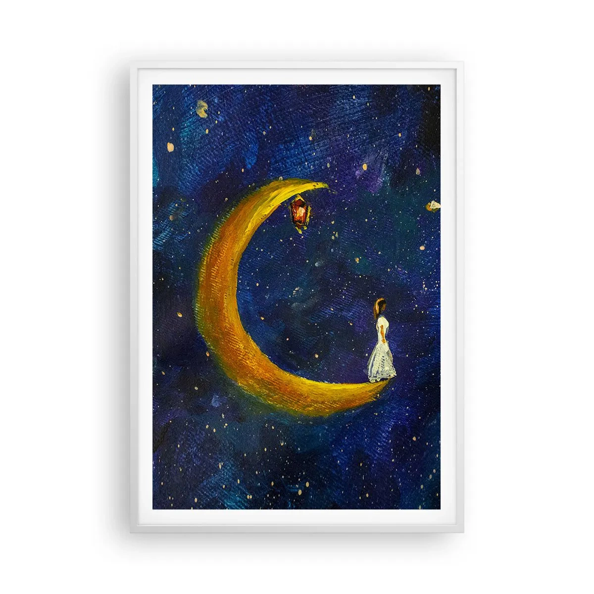 Poster in cornice bianca - Il richiamo del mondo - 70x100 cm