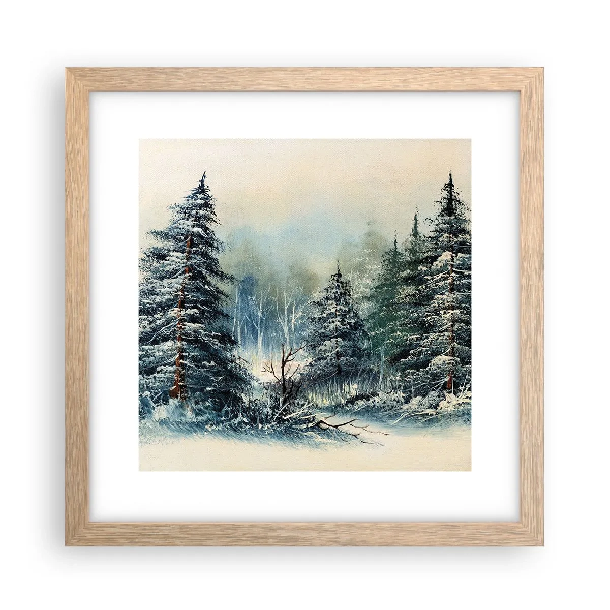 Poster in cornice rovere chiaro - Pronti al Natale - 30x30 cm