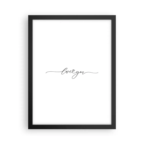 Poster in cornice nera - Bianco e nero - 30x40 cm