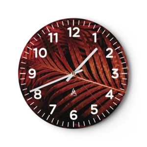 Orologio da parete - Orologio in Vetro - Il calore della vita - 30x30 cm