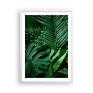 Poster in cornice bianca - Avvolti nel verde - 50x70 cm
