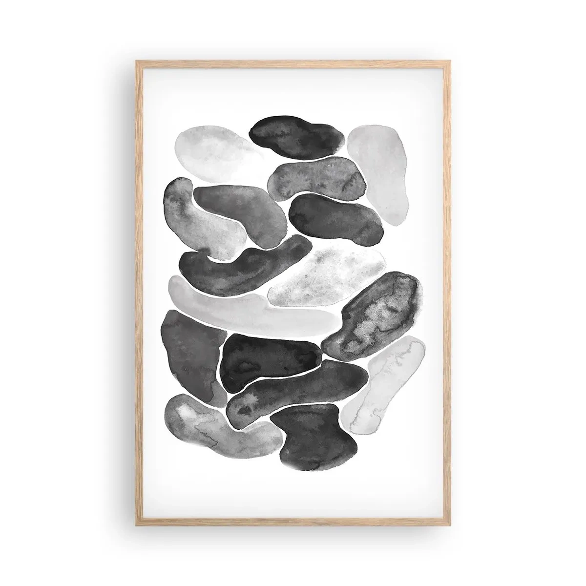 Poster in cornice rovere chiaro - Astrazione rocciosa - 61x91 cm
