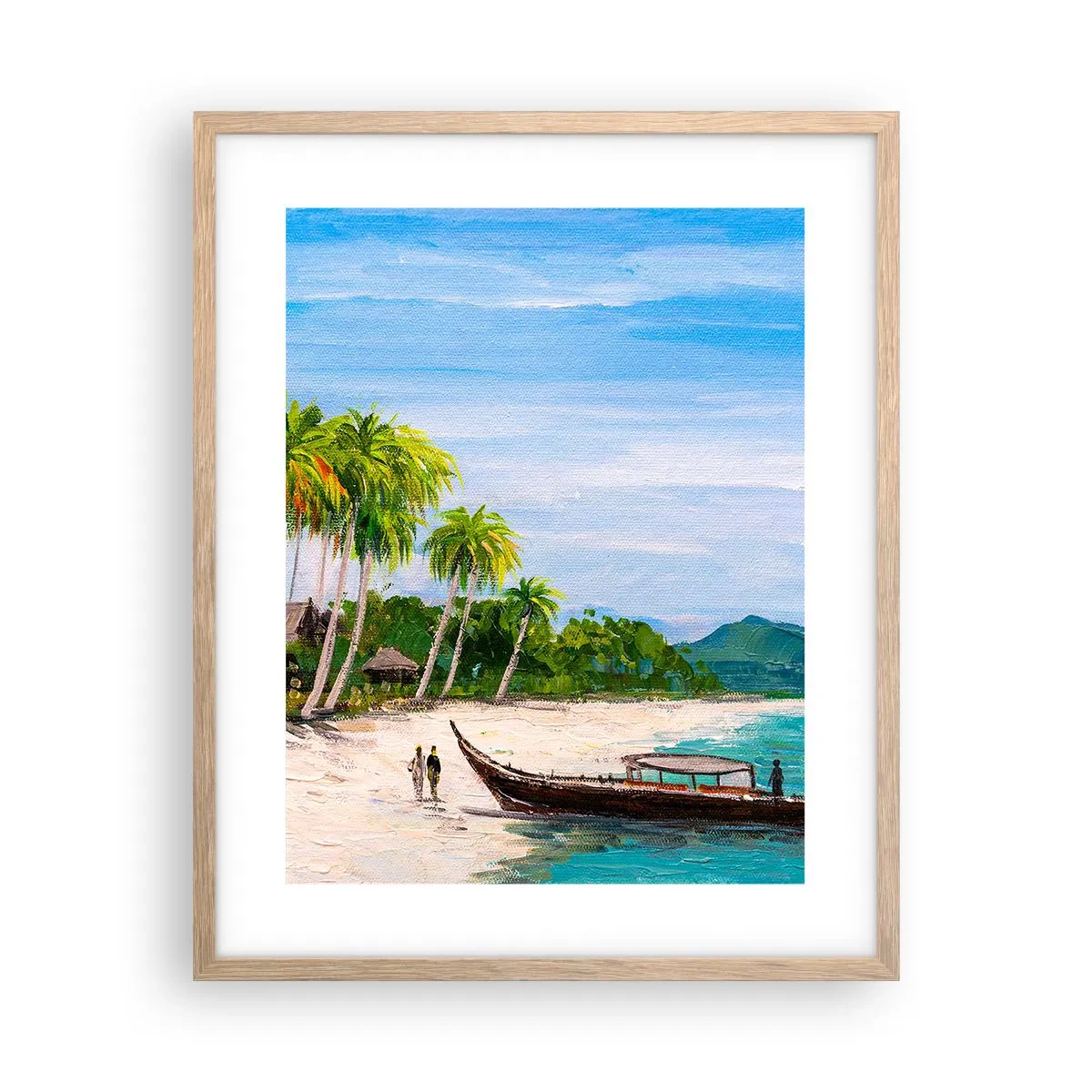 Poster in cornice rovere chiaro - Sogno esotico - 40x50 cm