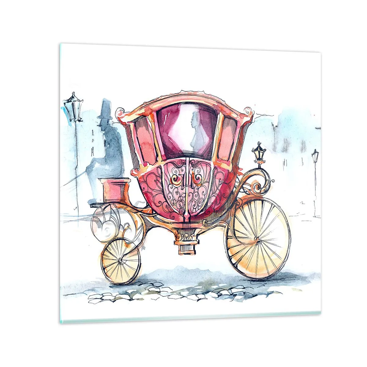 Quadro su vetro - Al matrimonio o al ballo? - 60x60 cm