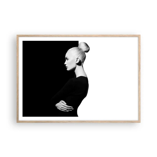 Poster in cornice rovere chiaro - Semplicemente donna - 100x70 cm