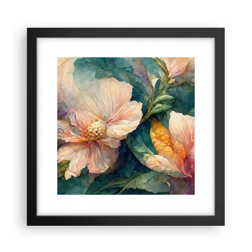 Poster in cornice nera - Delicatezza pura - 30x30 cm