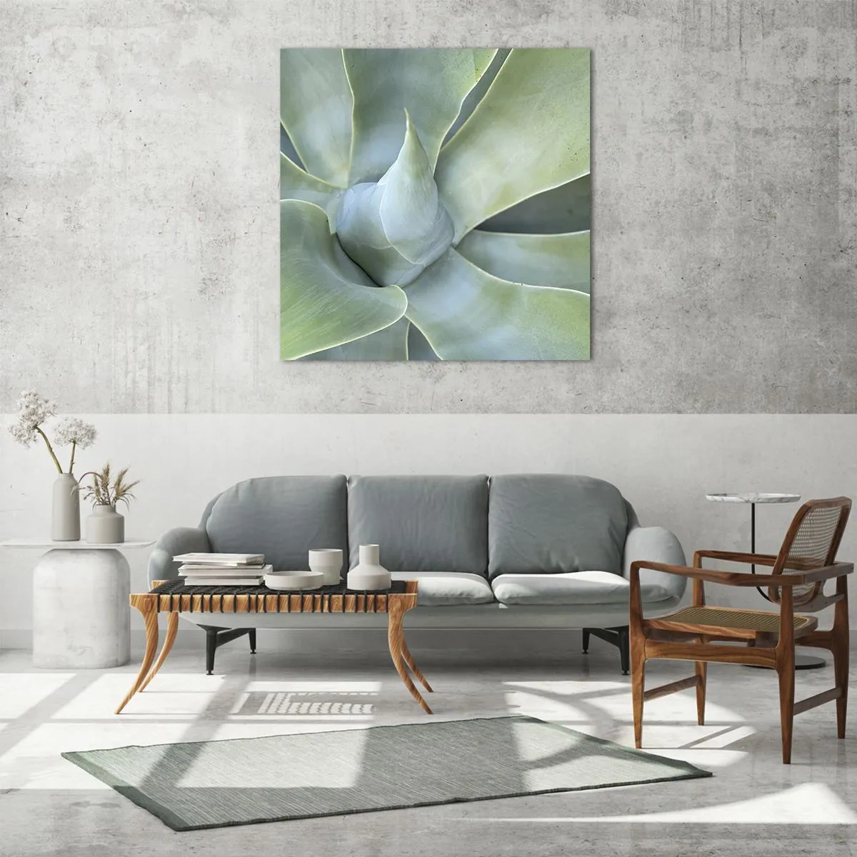 Quadro su vetro - La nascita del verde - 30x30 cm