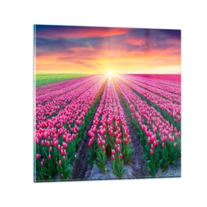 Quadro su vetro - La fattoria della bellezza - 60x60 cm