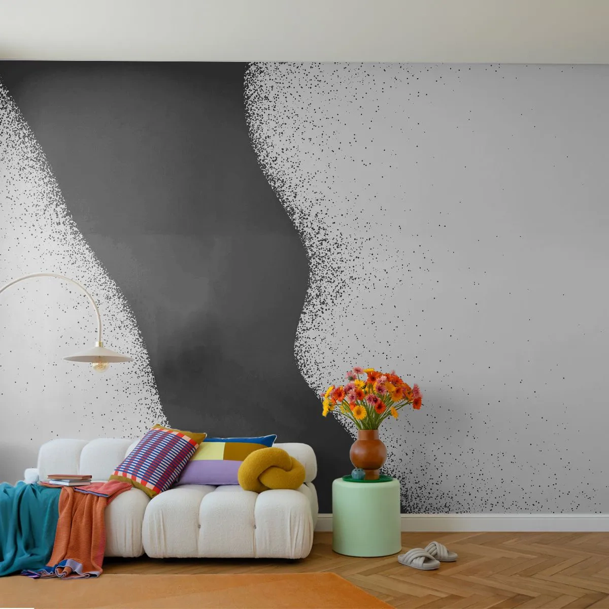 Fotomurali Premium Sand - Equilibrio fluido - Astrazione, Pezzo, Minimalismo - 300x210 cm