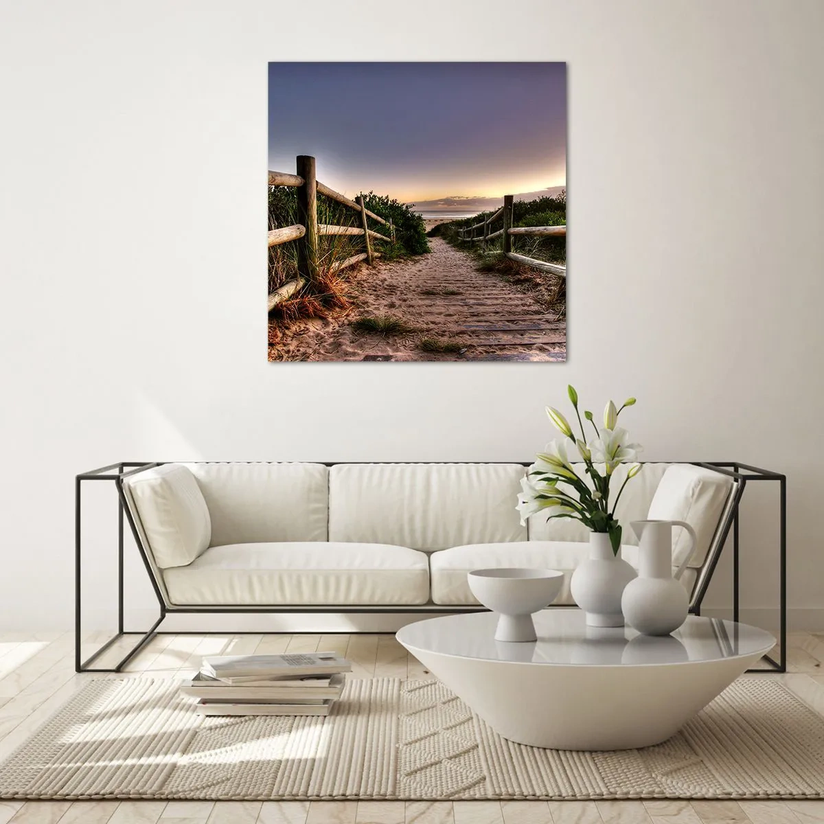 Quadro su vetro - Già si vede la meta - 50x50 cm