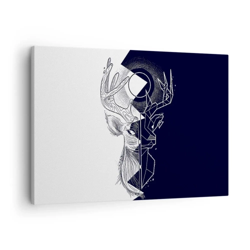 Quadro su tela - Stampe su Tela - Geometria e natura in una composizione simbolica - 70x50cm - Lotta e unità degli opposti - Decorazione murale moderna per soggiorno e camera da letto ARTTOR