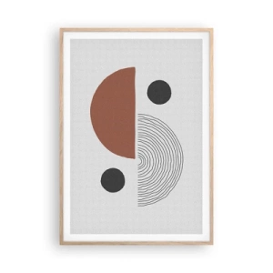 Poster in cornice rovere chiaro - La perfezione del cerchio - 70x100 cm