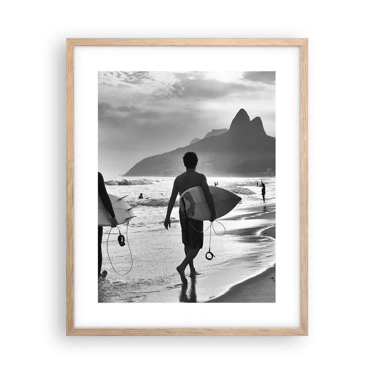 Poster in cornice rovere chiaro - Samba su un'unica onda - 40x50 cm