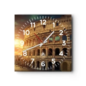 Orologio da parete - Orologio in Vetro - Impressione colossale - 30x30 cm