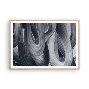 Poster in cornice rovere chiaro - La fluidità della realtà - 100x70 cm