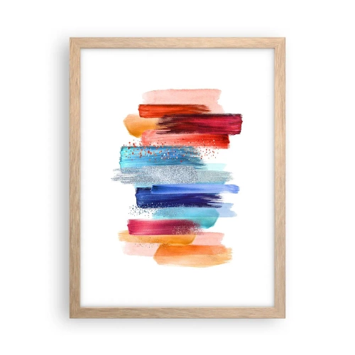 Poster in cornice rovere chiaro - In alto e in basso - 30x40 cm