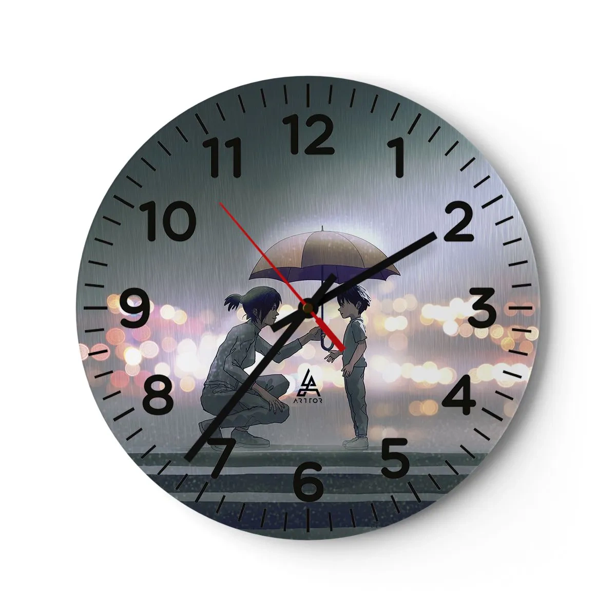 Orologio da parete - Orologio in Vetro - E già tutto va bene - 40x40 cm