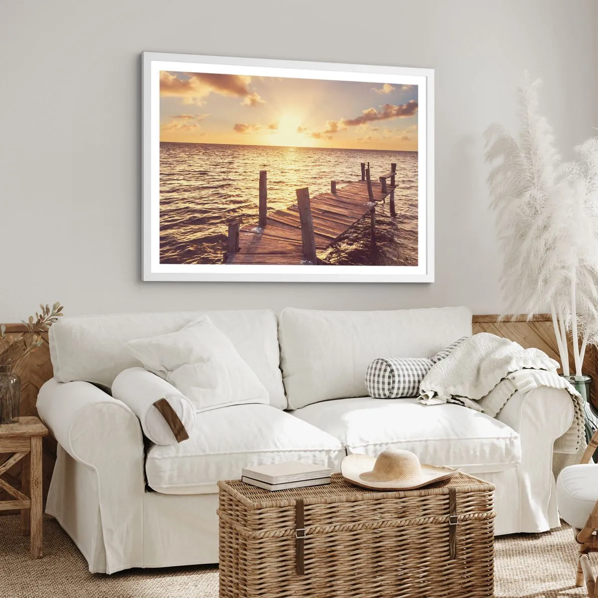 Poster in cornice bianca - Il paese dorato della mitezza - 70x50 cm