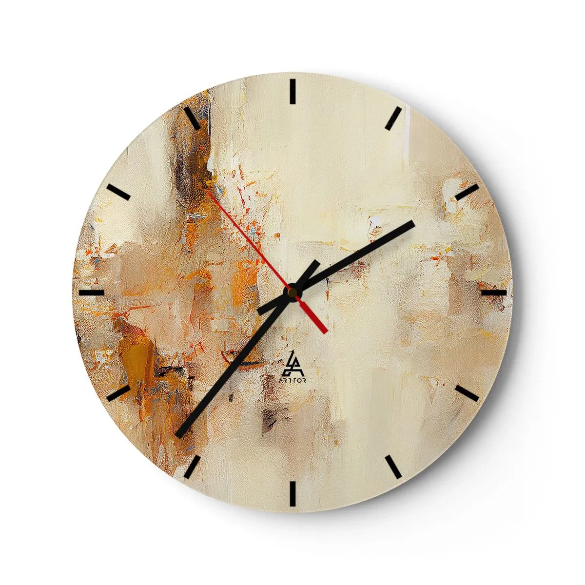 Orologio da parete - Orologio in Vetro - L'anima dell'ambra - 40x40 cm