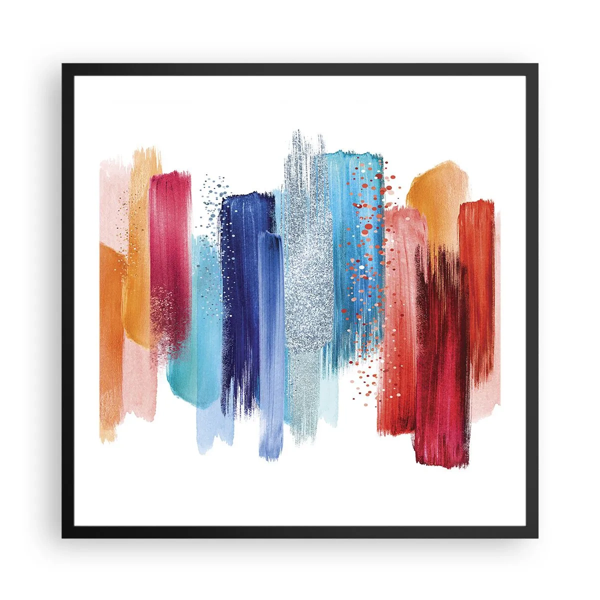 Poster in cornice nera - In alto e in basso - 60x60 cm