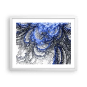 Poster in cornice bianca - La nascita dell'onda - 50x40 cm